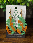 Jade Forest Goddess Dangle Earrings