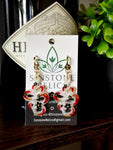 Queen of Hearts Serpent Dangle Earrings