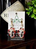 Queen of Hearts Serpent Dangle Earrings