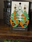 Jade Forest Goddess Dangle Earrings