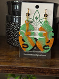Jade Forest Goddess Dangle Earrings