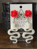Rose Serpent Dangle Earrings