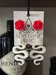 Rose Serpent Dangle Earrings