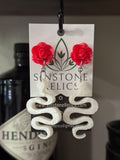 Rose Serpent Dangle Earrings