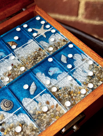 Dolphins at the Beach Dominoes Set