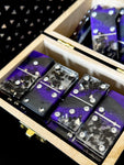 Purple Glass Dominoes Set