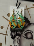 Jade Forest Goddess Dangle Earrings
