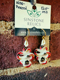 Queen of Hearts Serpent Dangle Earrings