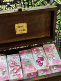 Pink Shimmer Butterfly Garden Dominoes Set