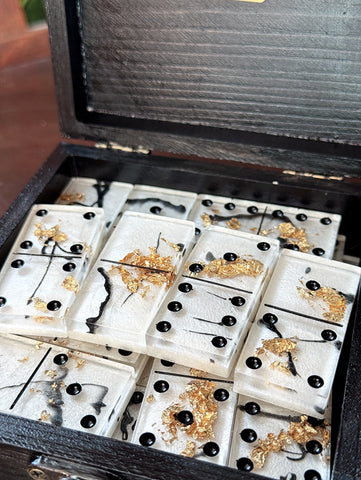 White Tie Dominoes Set