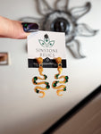 Emerald Fortune Snake Dangles