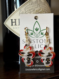 Queen of Hearts Serpent Dangle Earrings