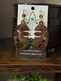 Bronze Shimmer Goddess Dangle Earrings