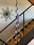 Zebra Beaded Phone Strap Wristlet