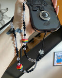 Rainbow Beaded Phone Strap Wristlet