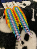 Cascading Rainbow Beaded Dangles