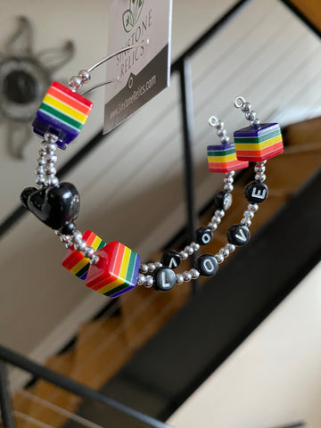Rainbow Love Hoops