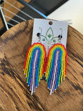 Cascading Rainbow Beaded Dangles (Short)