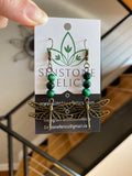 Jade Bronze Dragonfly Dangles