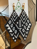 Geometric Beaded Diamond Dangles