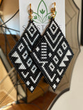 Geometric Beaded Diamond Dangles