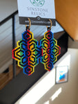 Beaded Rainbow Lotus Dangles